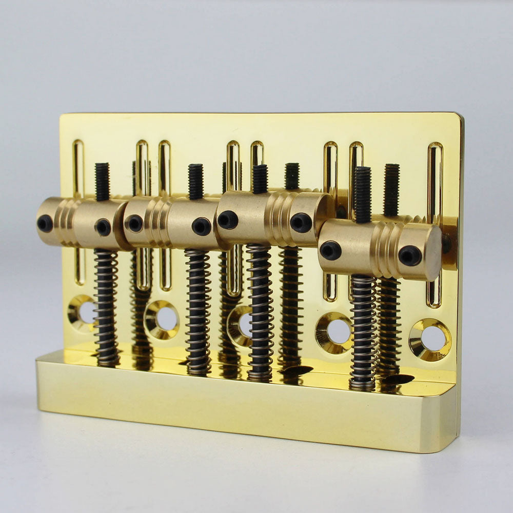 4-String Bass Bridge High Mass with Brass Saddles 19mm Spacing Guyker