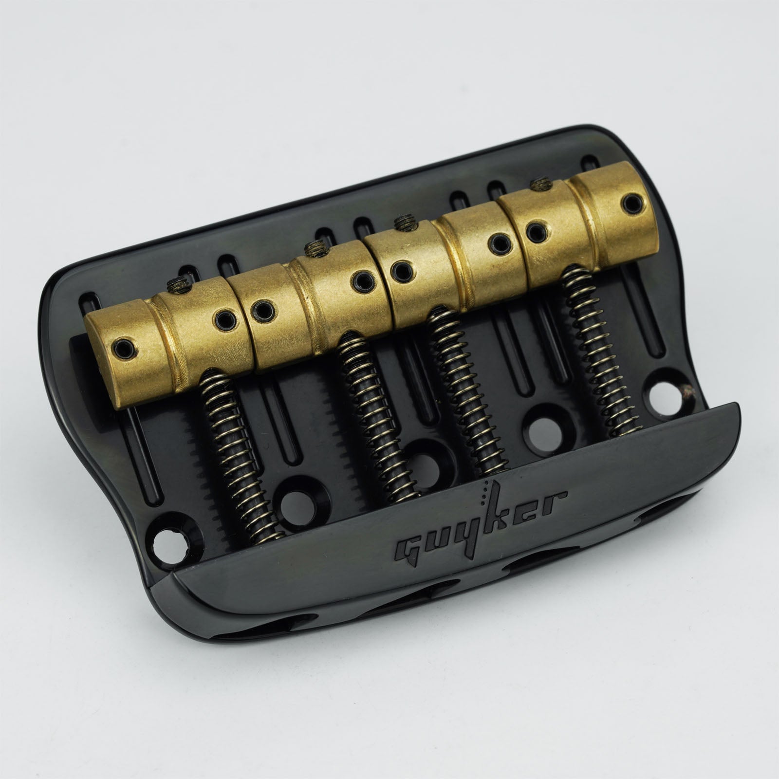Guyker GB408 Zinc Alloy Fixed Bass Bridge with Solid Brass Saddles 4-String Vintage Style