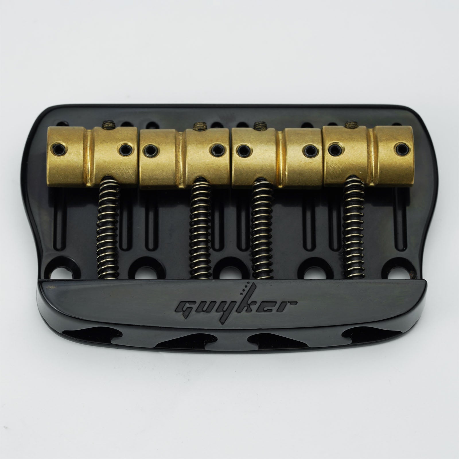 Guyker GB408 Zinc Alloy Fixed Bass Bridge with Solid Brass Saddles 4-String Vintage Style
