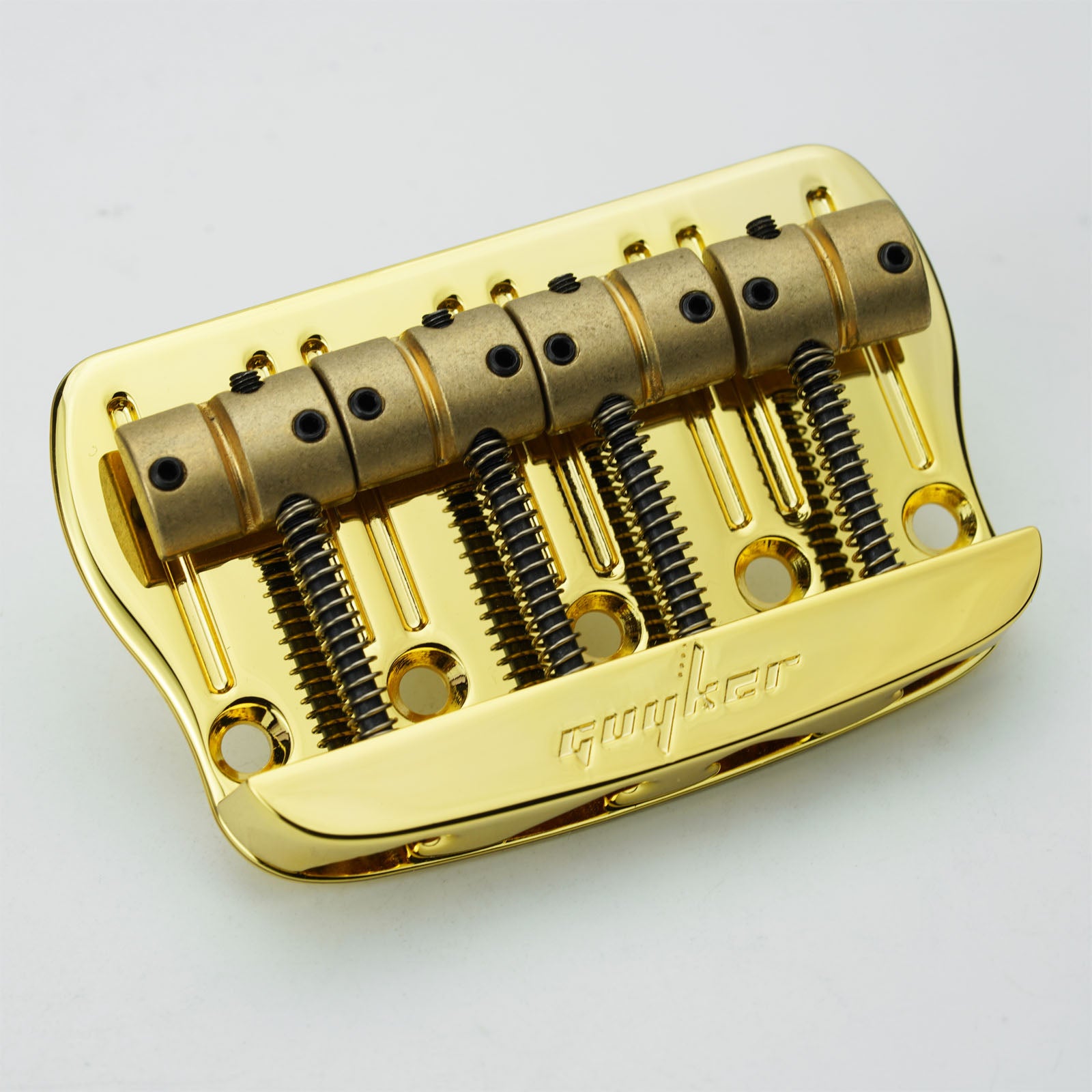 Guyker GB408 Zinc Alloy Fixed Bass Bridge with Solid Brass Saddles 4-String Vintage Style