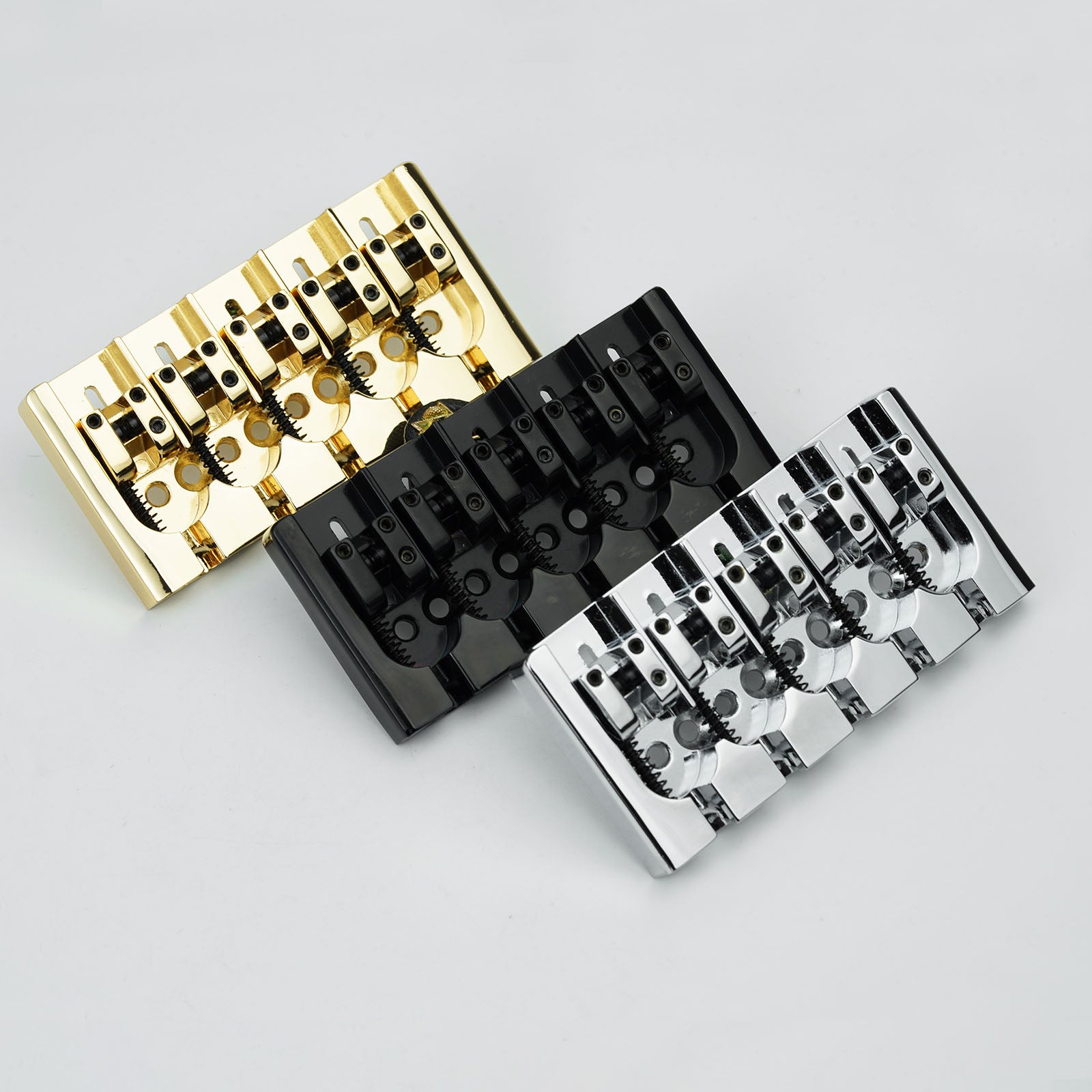 Guyker GB507 5 String A Style Bass Bridge Black Base