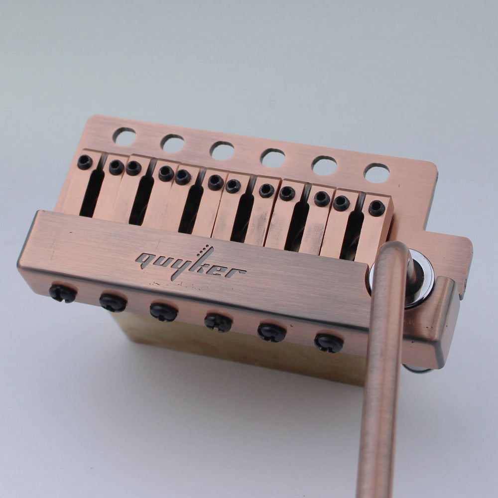 Guyker Guitar Tremolo Bridge String Spacing 10.8MM with Brass Saddle and Brass Block GG1009A