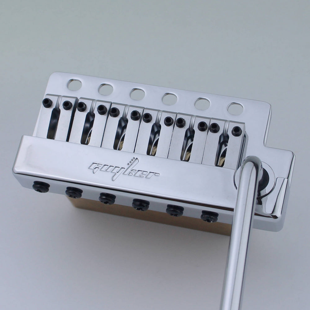 Guyker Guitar Tremolo Bridge String Spacing 10.8MM with Brass Saddle and Brass Block GG1009A