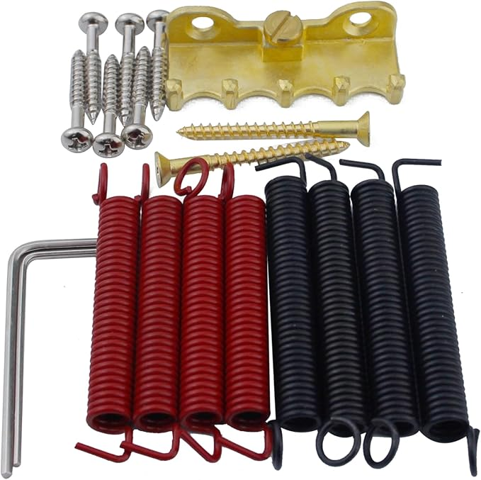 Guyker Guitar Tremolo Bridge String Spacing 10.8MM with Brass Saddle and Brass Block GG1009A