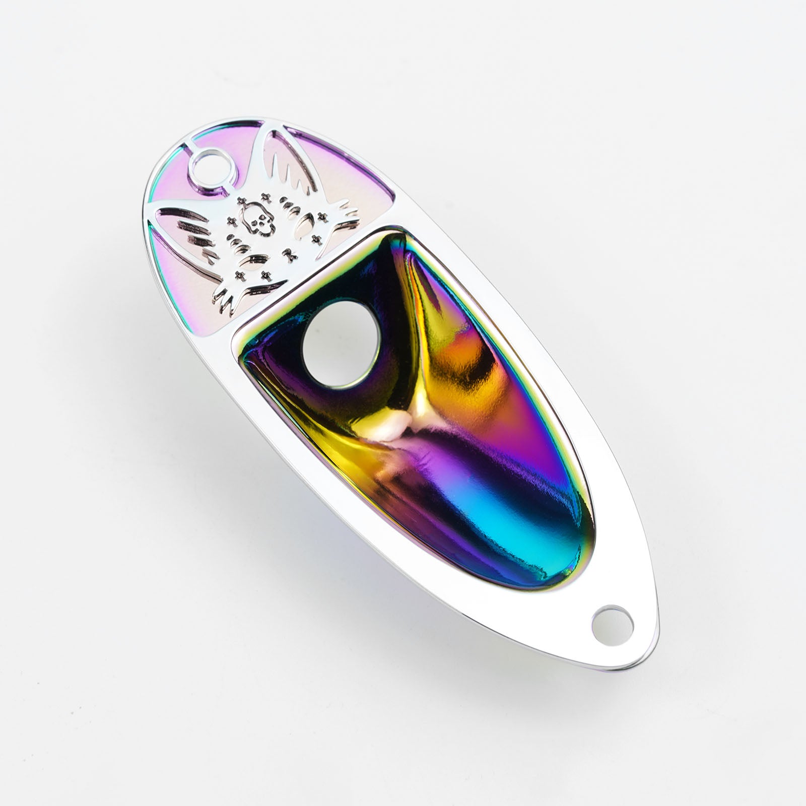 Guyker GJ008 + GJ007 Metal Jack Plate Oval Boat Style for Electric Guitar & Bass
