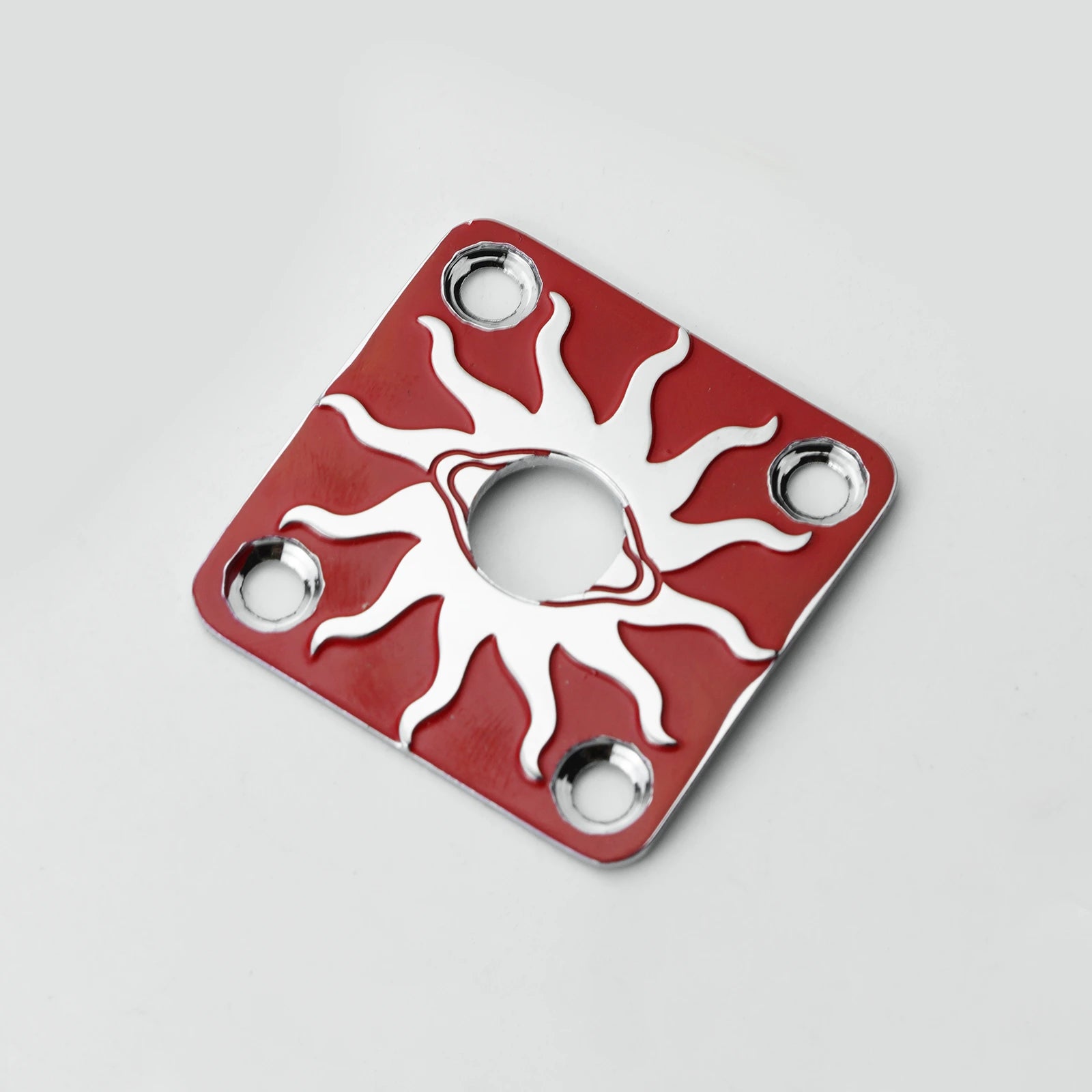 Guyker GJ011 4-Hole Guitar Neck Plate Stainless Steel Neck Joint Plate