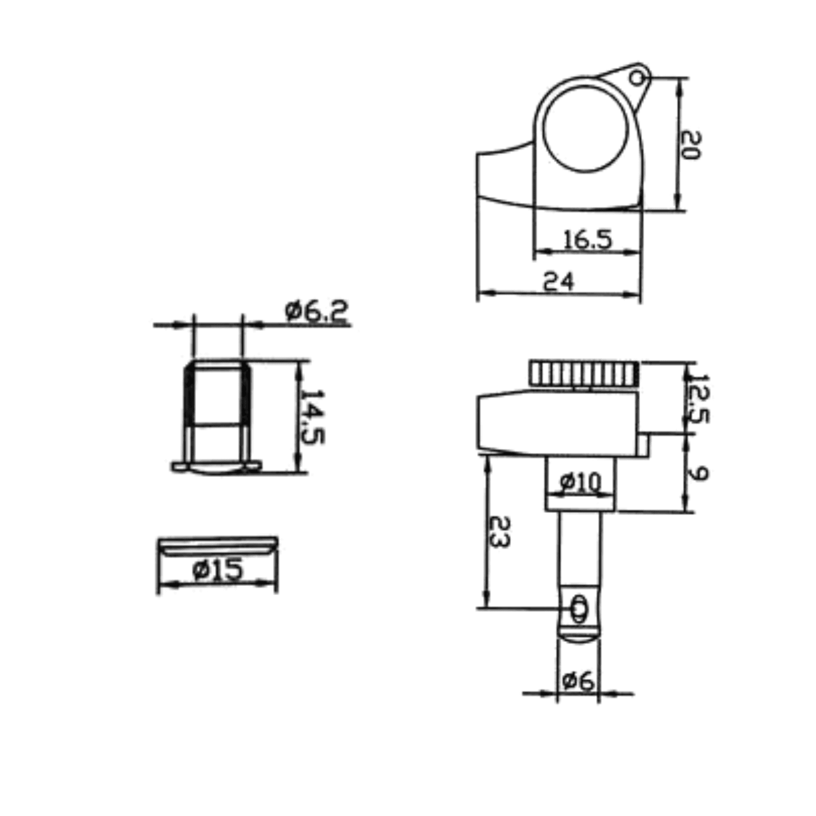 GK-501D7SP Locking Electric Guitar Machine Heads - Guyker