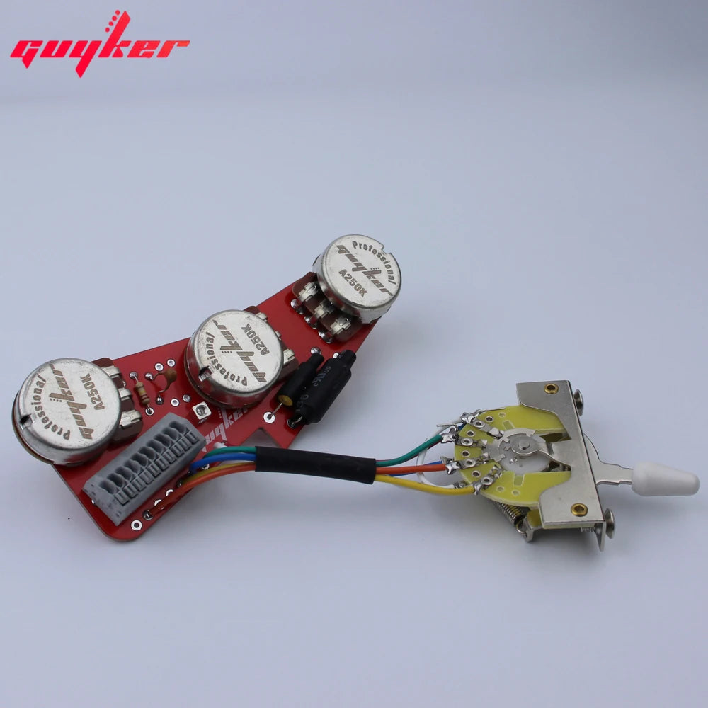 GUYKER A250K Potentiometer Circuit Board Connection Switch PREAMP For Guitar Accessories