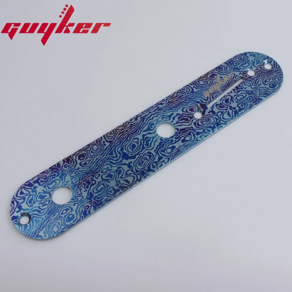 GUYKER Electric Guitar Titanium Alloy Control Plate Knob Damascus For Fend TL Parts Replacement