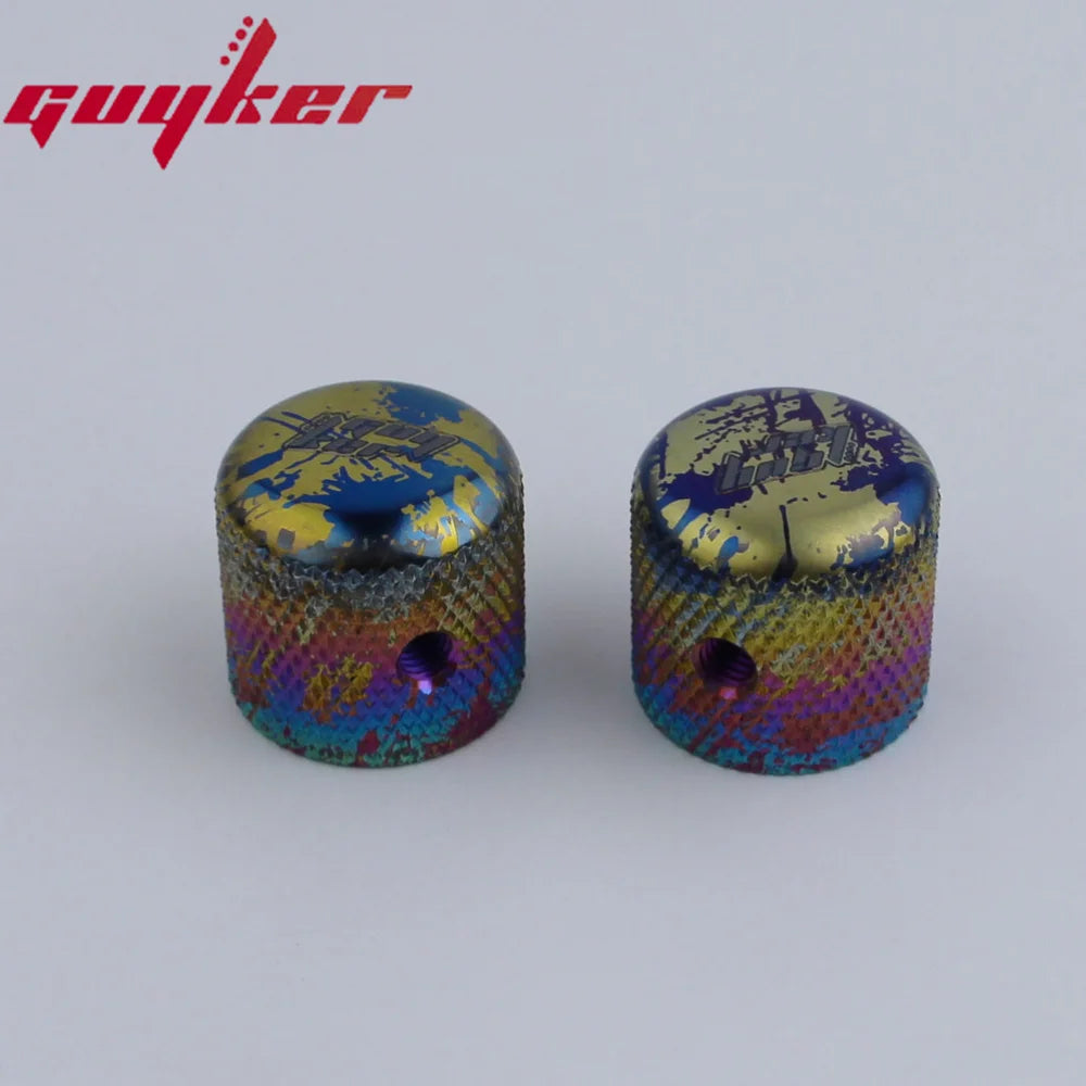 GUYKER Electric Guitar Titanium Alloy Control Plate Knob Street Style for FD TL Parts Replacement