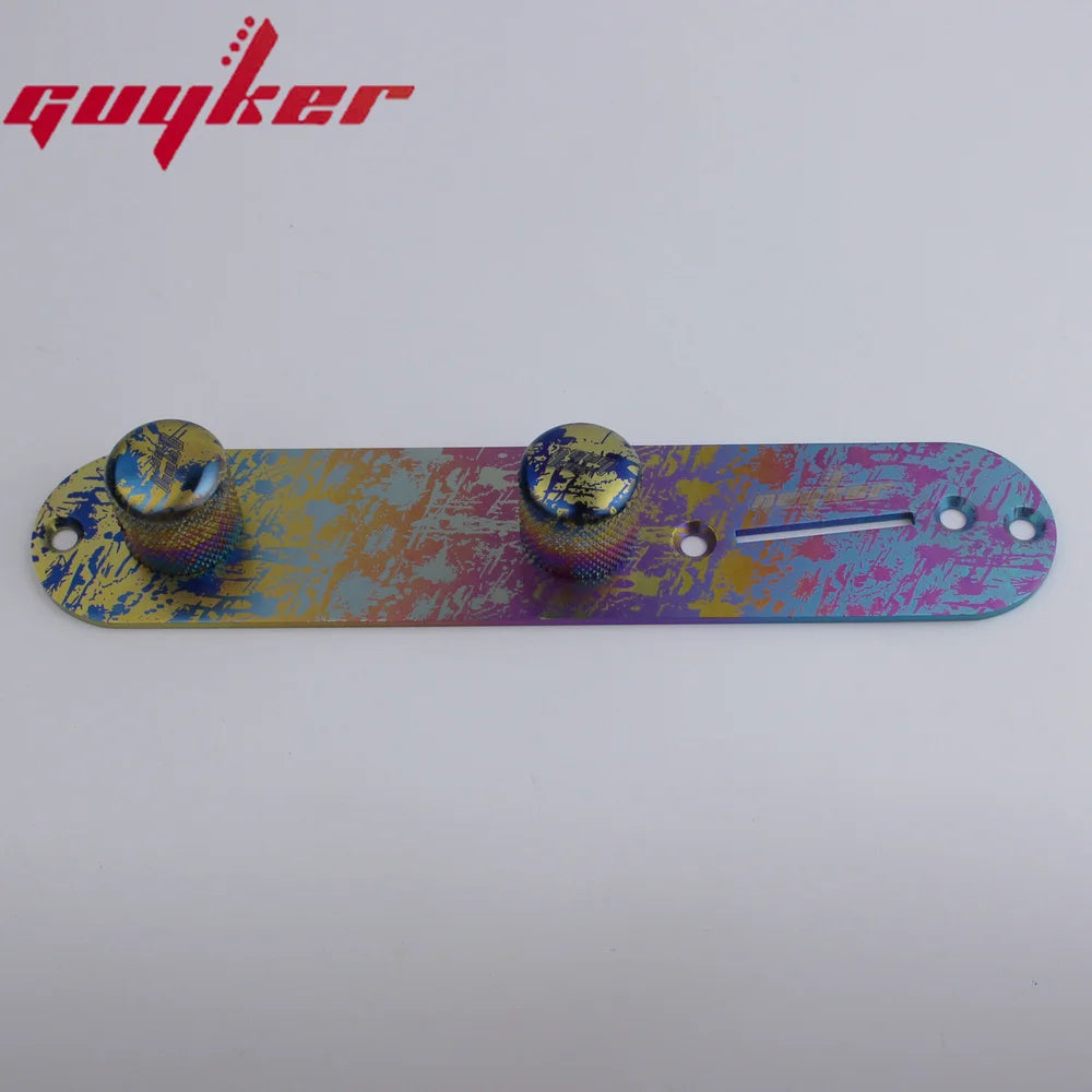 GUYKER Electric Guitar Titanium Alloy Control Plate Knob Street Style for FD TL Parts Replacement