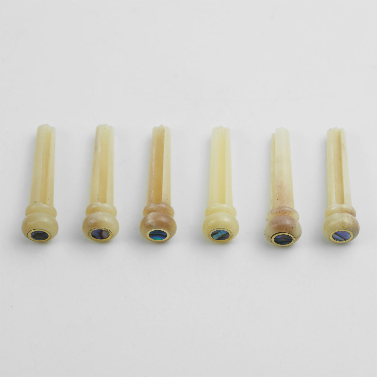 Guyker GX016 Camel Bone Acoustic Guitar Bridge Pins with Abalone Inlays