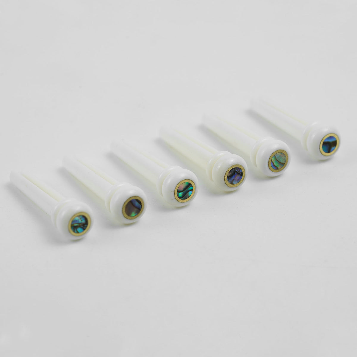 Guyker GX014 Bone Acoustic Guitar Bridge Pins with Abalone Inlays
