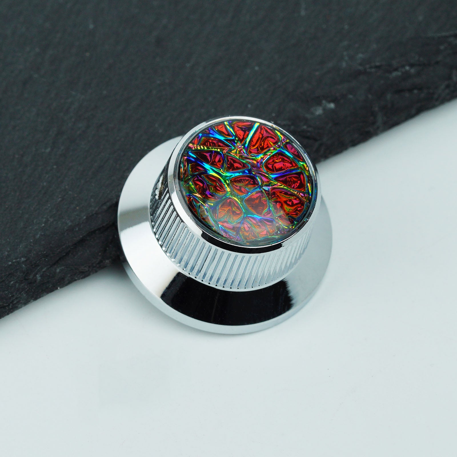 Gold Foil Starburst Aluminum Control Knobs Dia. 6.3mm for Electric Guitar & Bass | Guyker