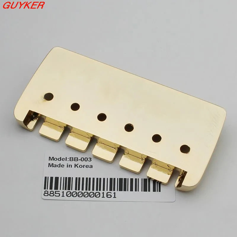 Golden 6 String Electric Bass Bridge 16mm Zinc Saddles | Guyker