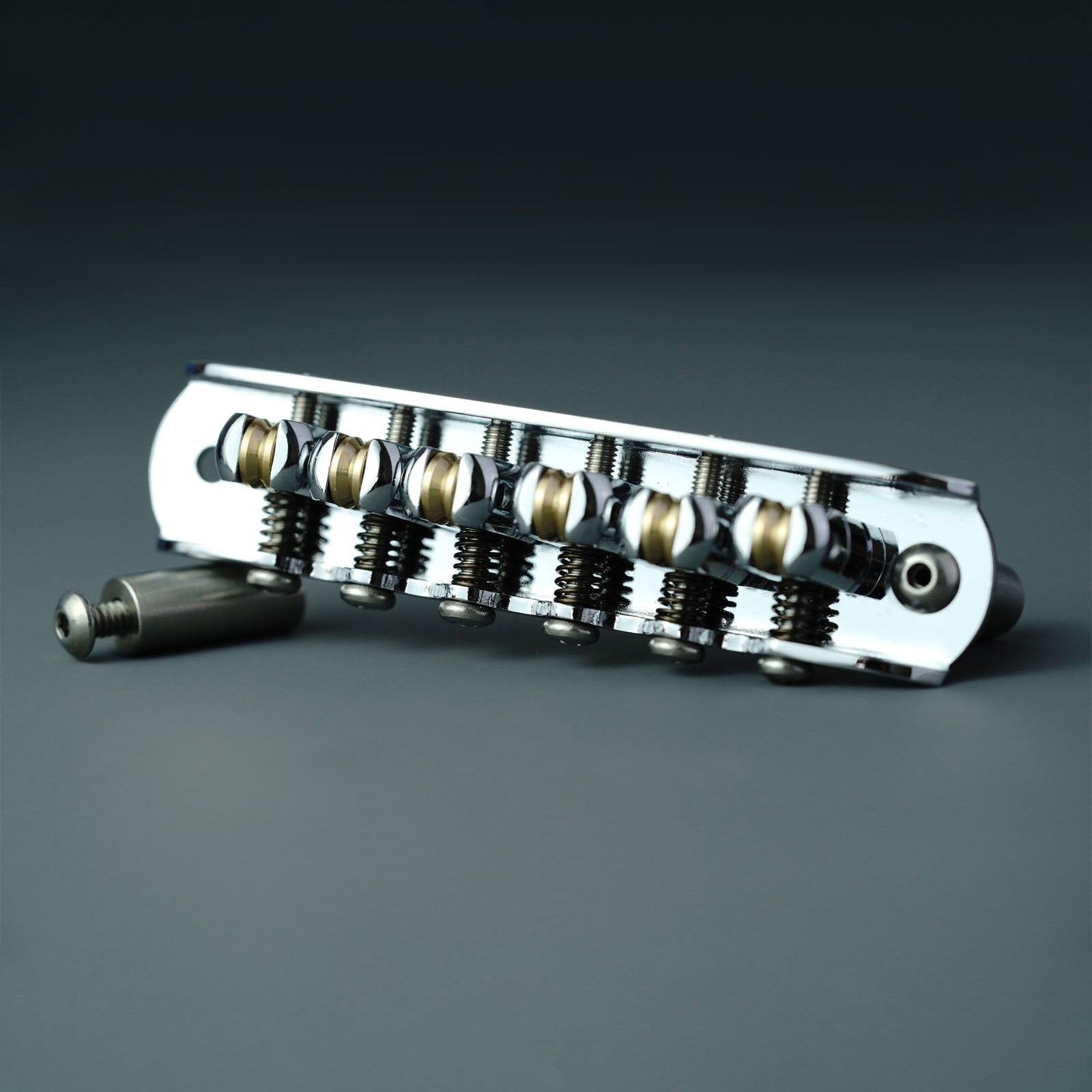 Puente de Guitarra-Nuevo-001 Puente Rodillo de 6 Cuerdas para Jazzmaster Radio de 9.5"
