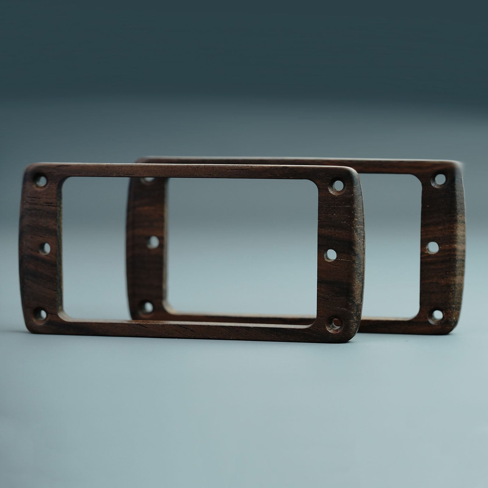 Guitar Pickup-New-LP1 Set Wood Humbucker Pickup Frames Neck and Bridge Pickup Mounting Ring Curved Tapered For LP Electric Guitar