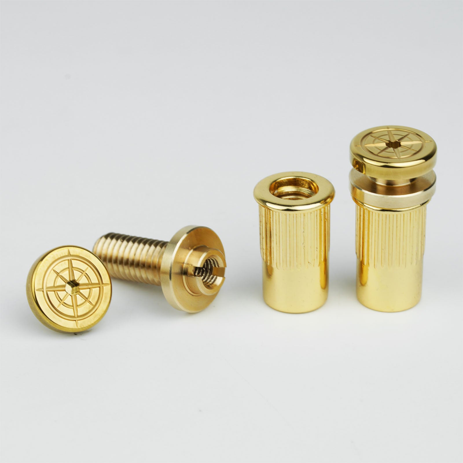 Guitar Bridge Stud Screws – Brass & Steel Set | Guyker