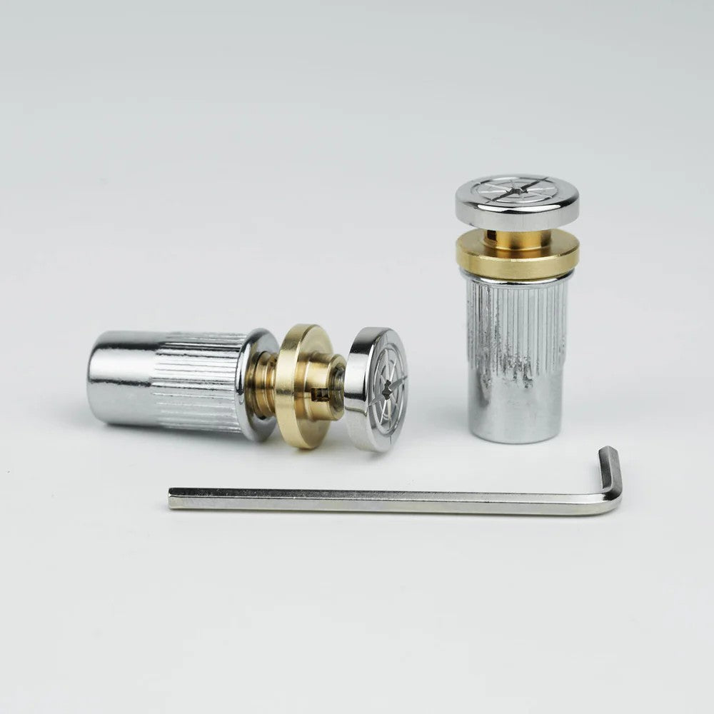 Guitar Bridge Stud Screws Brass & Steel Set | Guyker