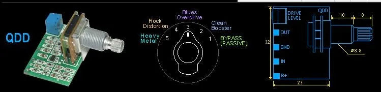 Guitar Distortion Potentiometer Built-in Effect Electronics | Guyker