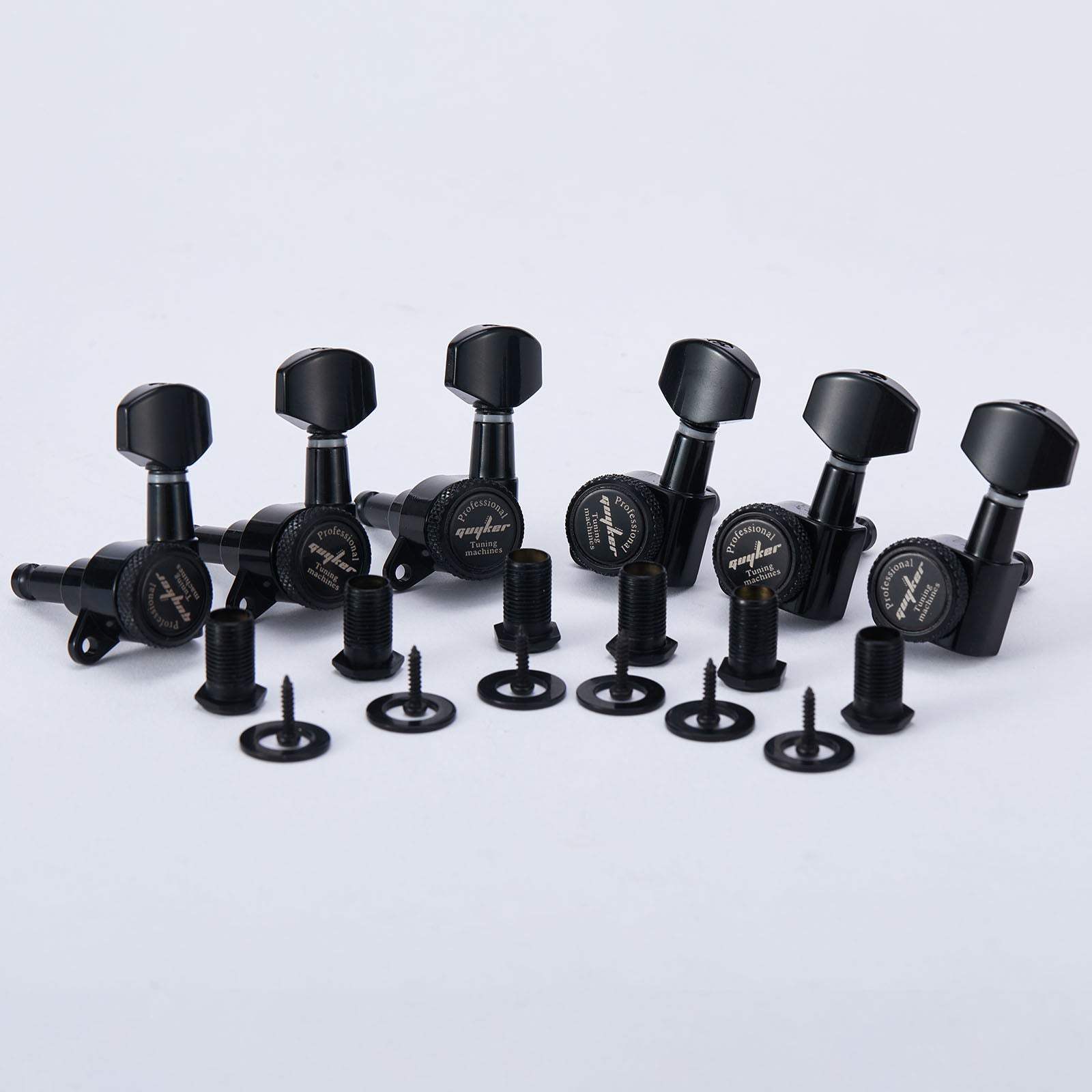 Guitar Locking Tuners 3R+3L Layout 1:18 Gear Precision Set Guyker