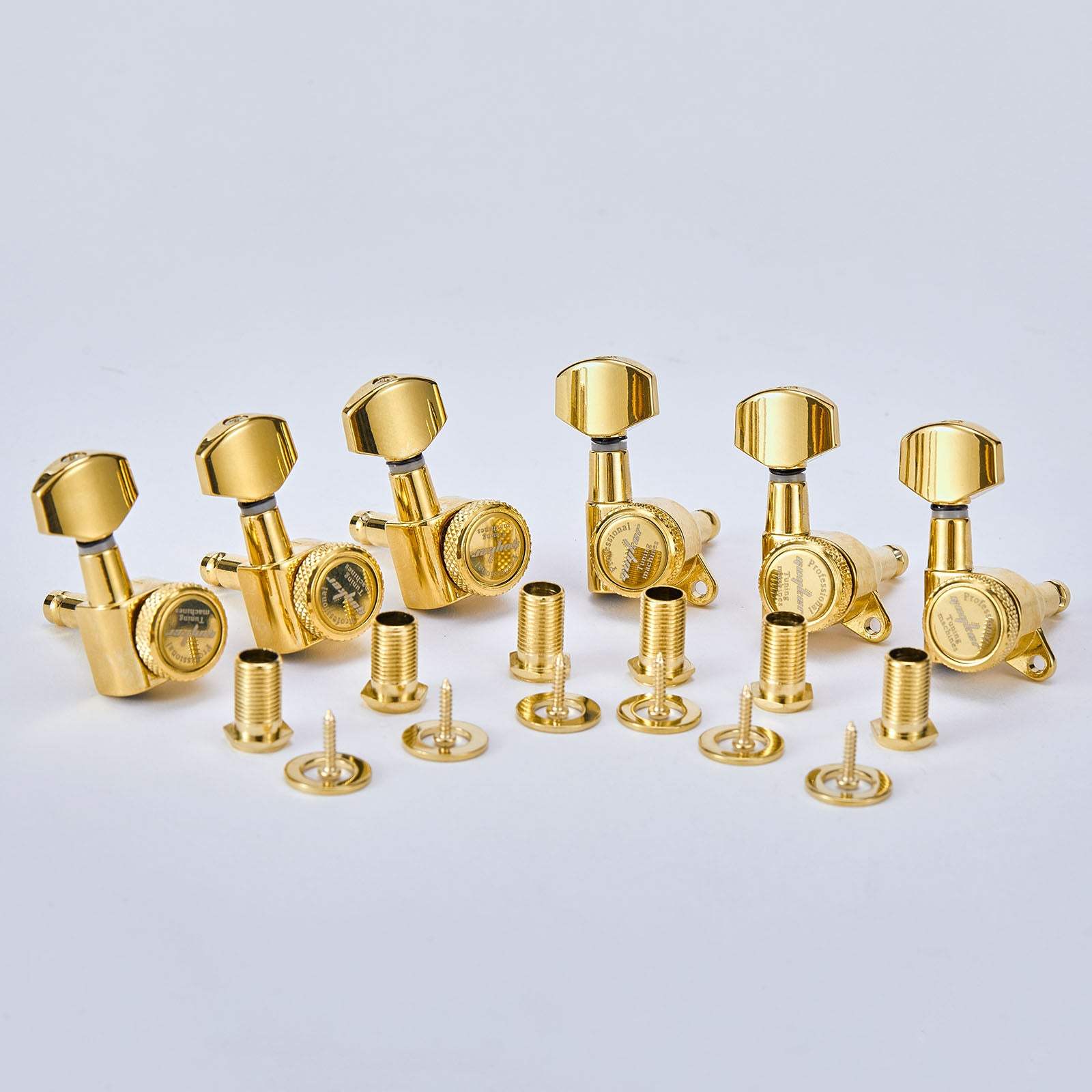 Guitar Locking Tuners 3R+3L Layout 1:18 Gear Precision Set Guyker