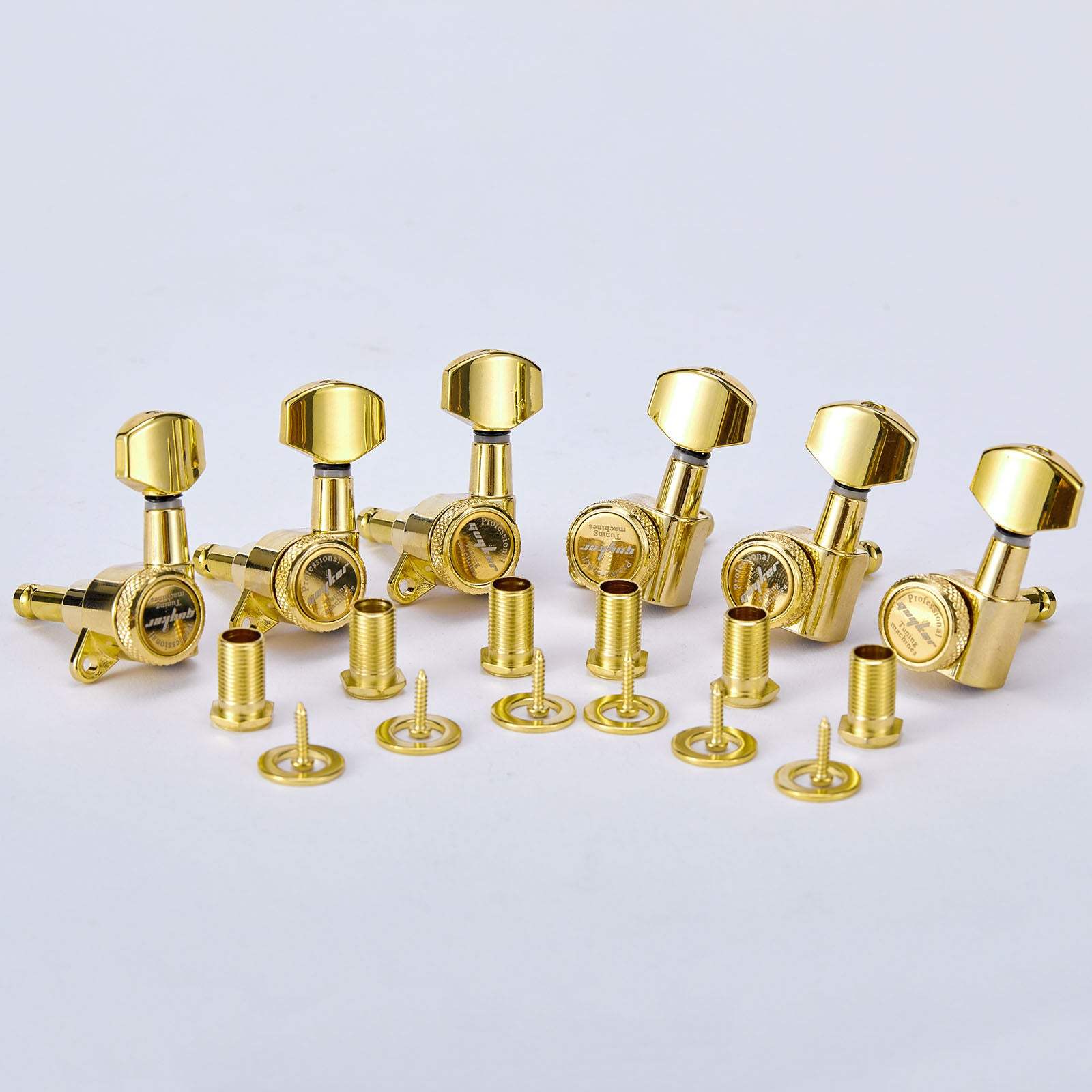 Guitar Locking Tuners 3R+3L Layout 1:18 Gear Precision Set Guyker