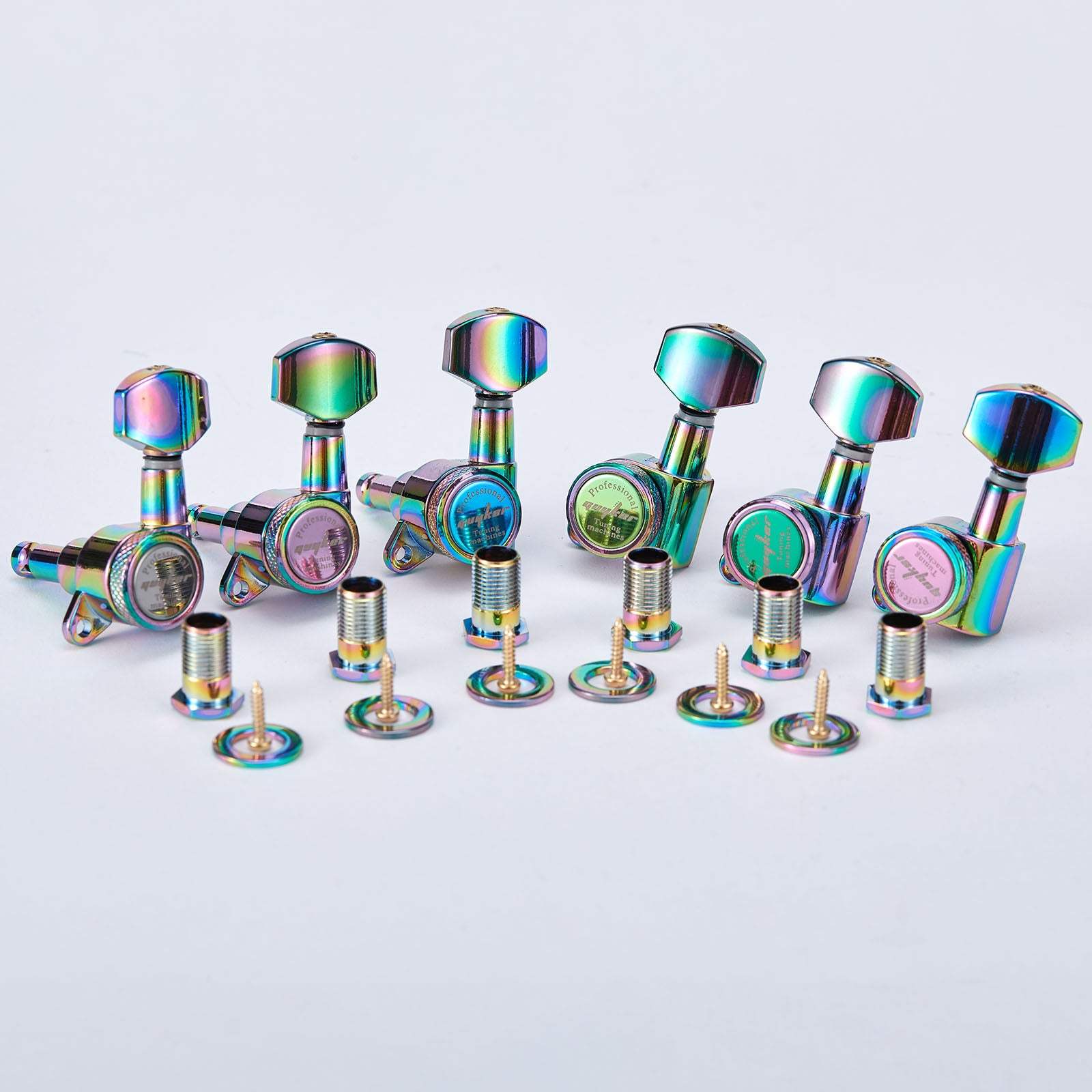 Guitar Locking Tuners 3R+3L Layout 1:18 Gear Precision Set Guyker