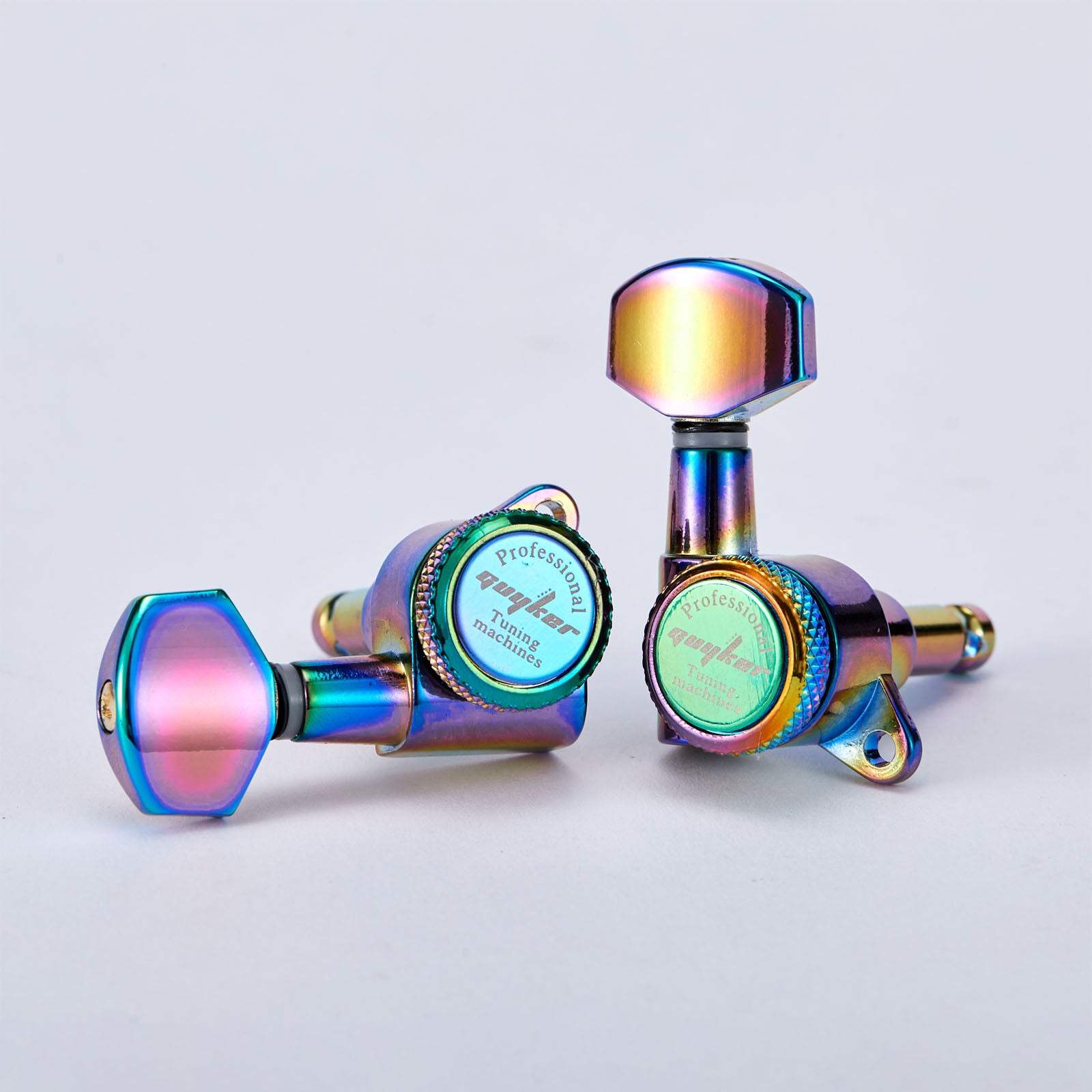 Guitar Locking Tuners 3R+3L Layout 1:18 Gear Precision Set Guyker