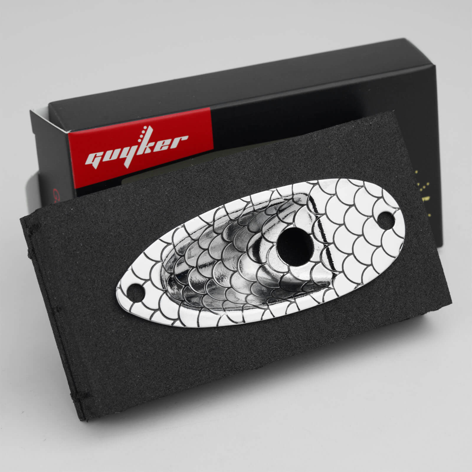 Guitar Metal Jack Plate Scale Texture Design | Guyker
