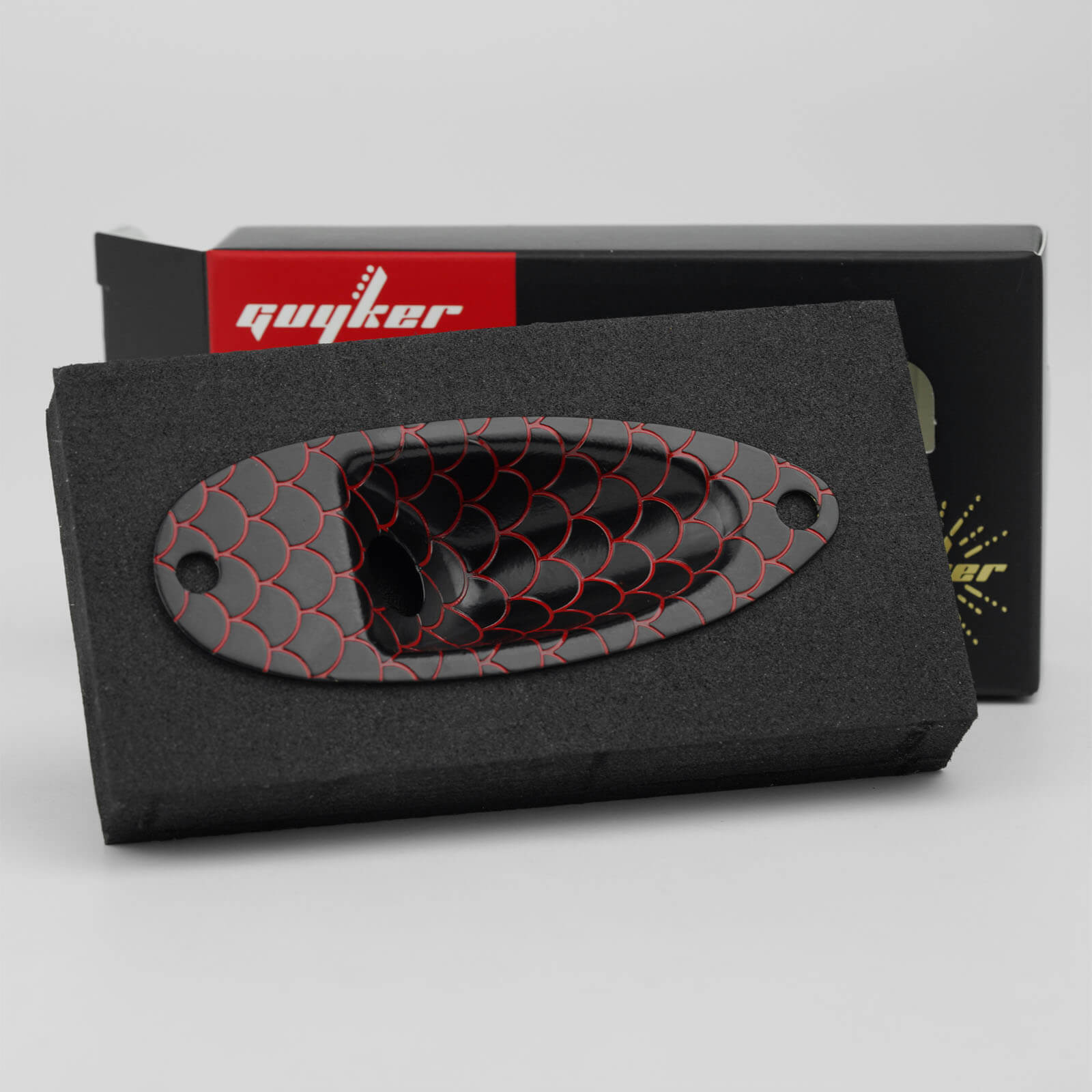 Guitar Metal Jack Plate Scale Texture Design | Guyker
