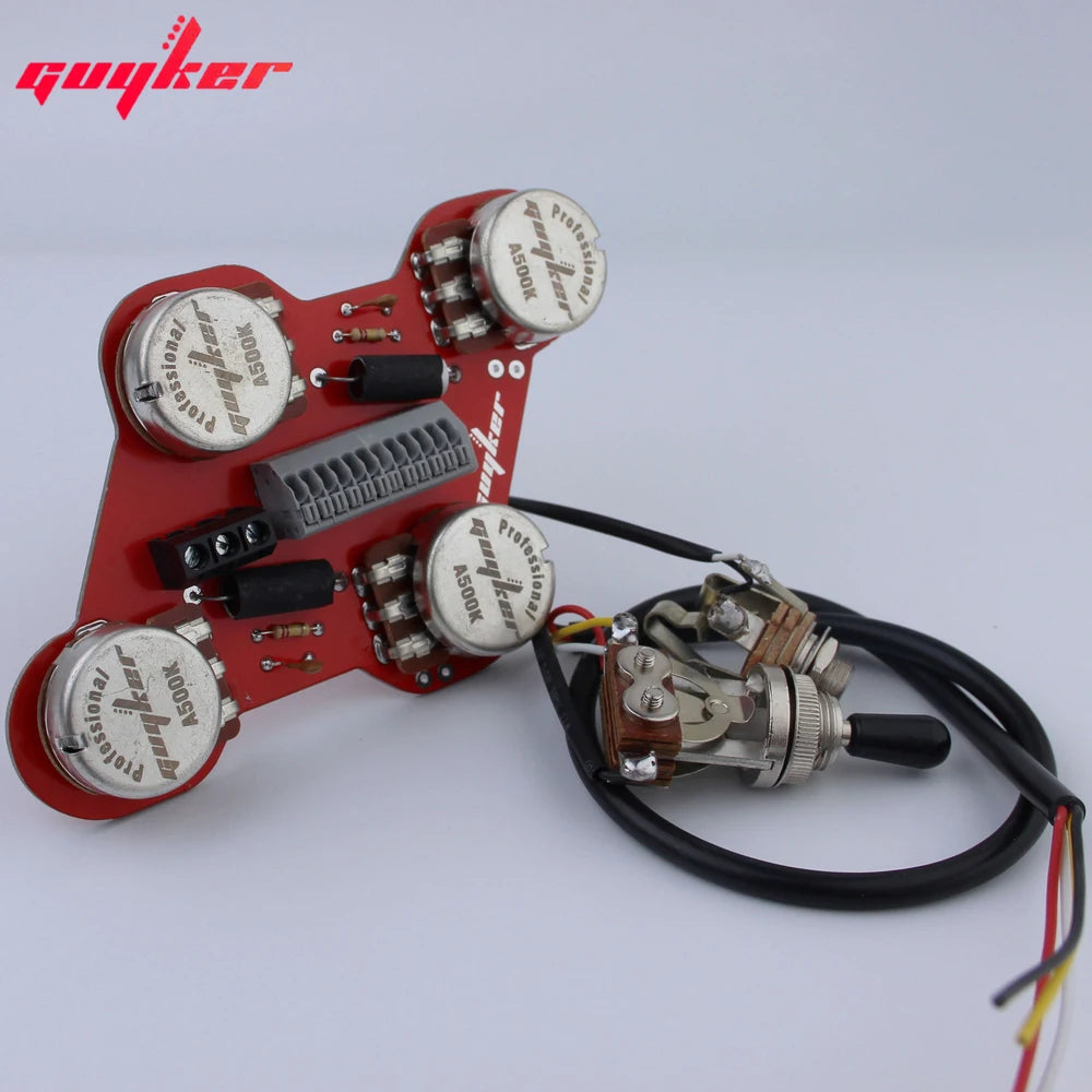 Guitar Preamp Circuit Board with Pots and Switch Jack A500K | Guyker