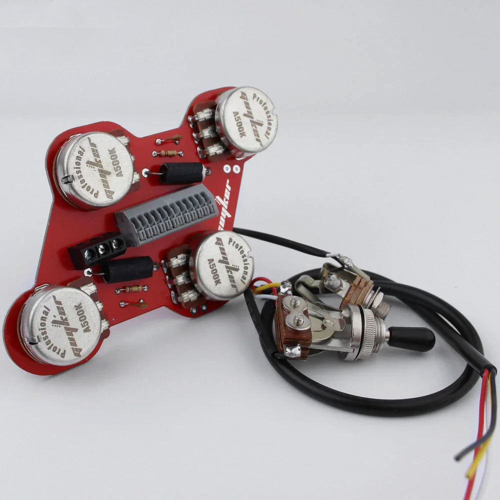 Guitar Preamp Circuit Board with Pots and Switch Jack A500K | Guyker