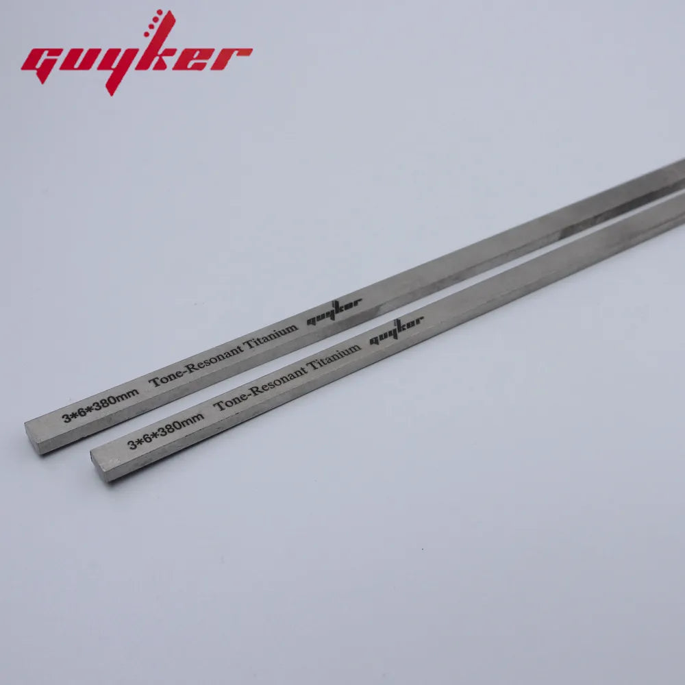 Guyker 2pcs Titanium Neck Rods 3mmX6mmX380mm/450mm Guitar Guitar Neck Stiffener for Strings Instruments