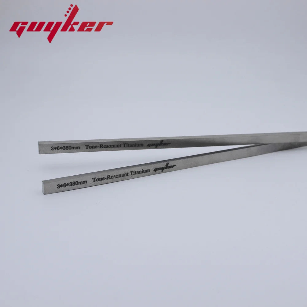 Guyker 2pcs Titanium Neck Rods 3mmX6mmX380mm/450mm Guitar Guitar Neck Stiffener for Strings Instruments