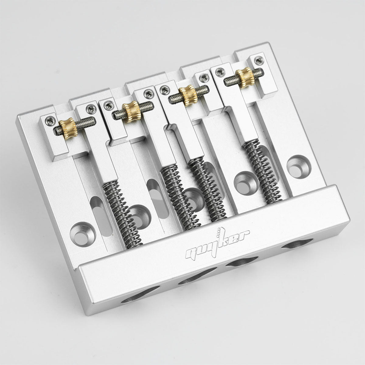 Guyker GBA-406 CNC 4-String Bass Bridge in Aerospace Aluminum Alloy for Bass Guitar