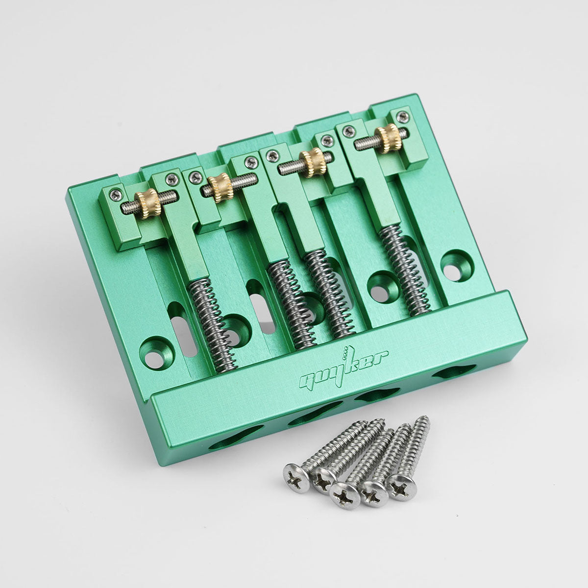 Guyker GBA-406 CNC 4-String Bass Bridge in Aerospace Aluminum Alloy for Bass Guitar