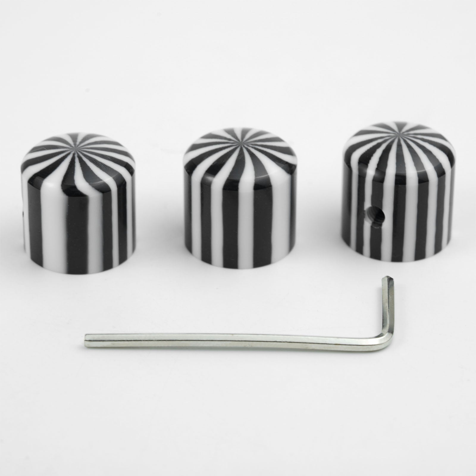 Guyker CKB041 Acrylic Candy Stripe Guitar Control Knobs for Electric Guitar - 6mm Shaft Fit