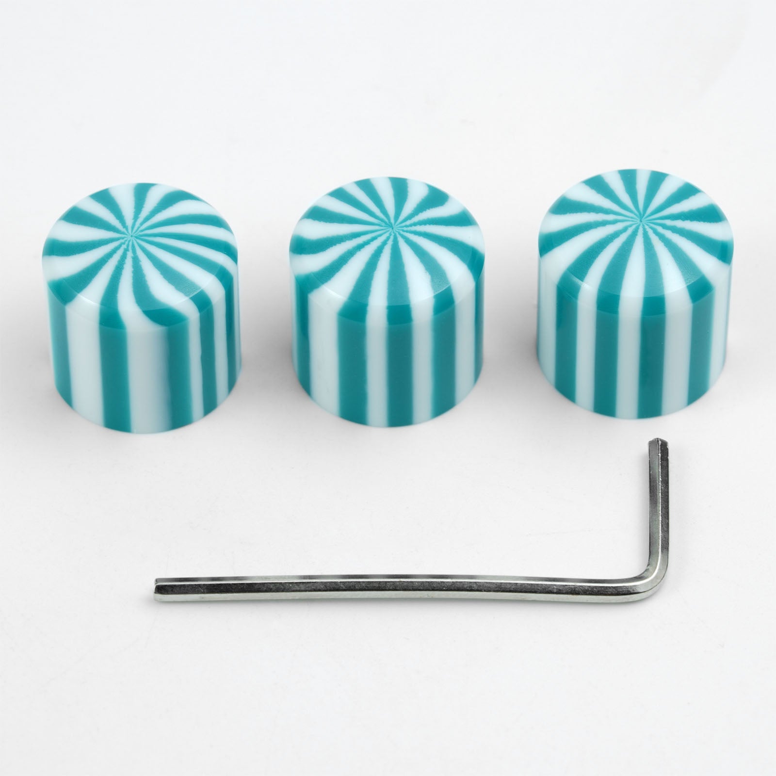 Guyker CKB041 Acrylic Candy Stripe Guitar Control Knobs for Electric Guitar - 6mm Shaft Fit