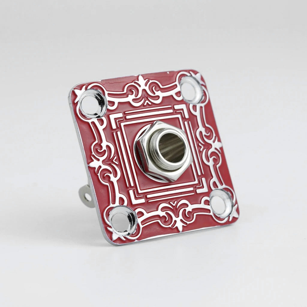 Guyker Decorative Guitar Jack Plate with Output Jack Socket Set for Electric Guitar