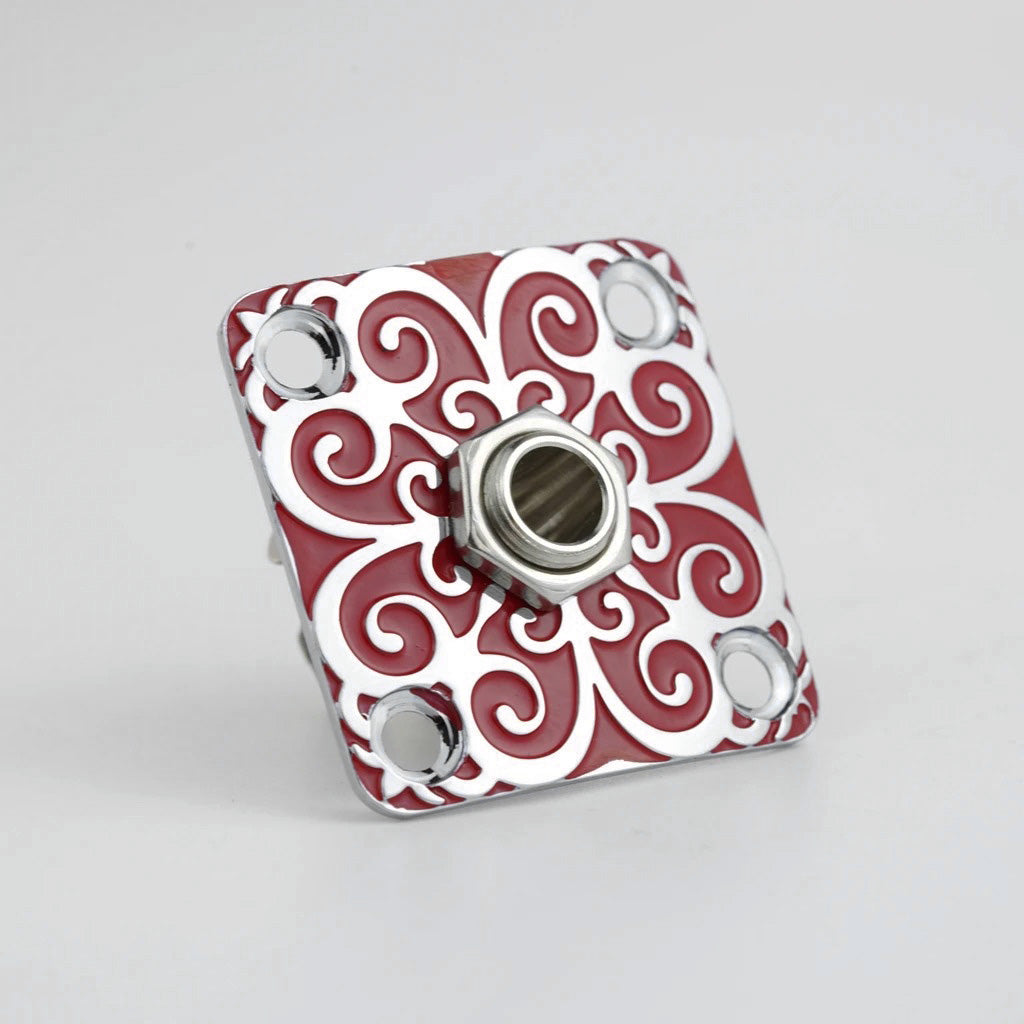 Guyker GJ013+LJ01 Decorative Guitar Jack Plate with Output Jack Socket Set for Electric Guitar