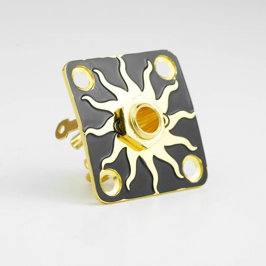 Guyker Decorative Guitar Jack Plate with Output Jack Socket Set for Electric Guitar