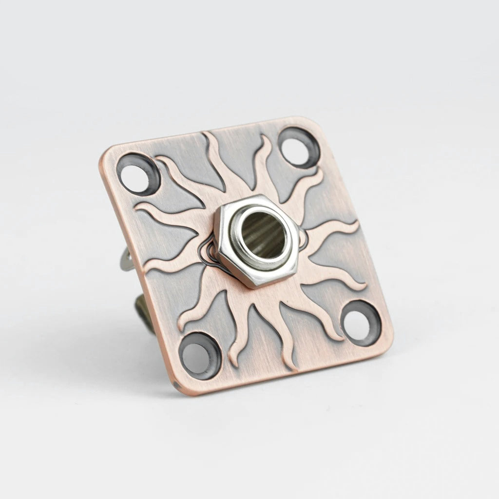 Guyker Decorative Guitar Jack Plate with Output Jack Socket Set for Electric Guitar