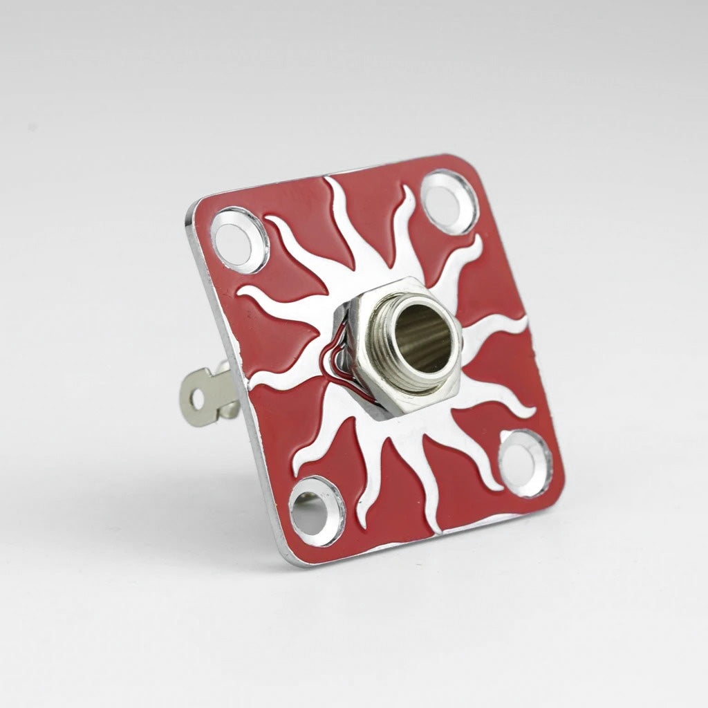 Guyker Decorative Guitar Jack Plate with Output Jack Socket Set for Electric Guitar