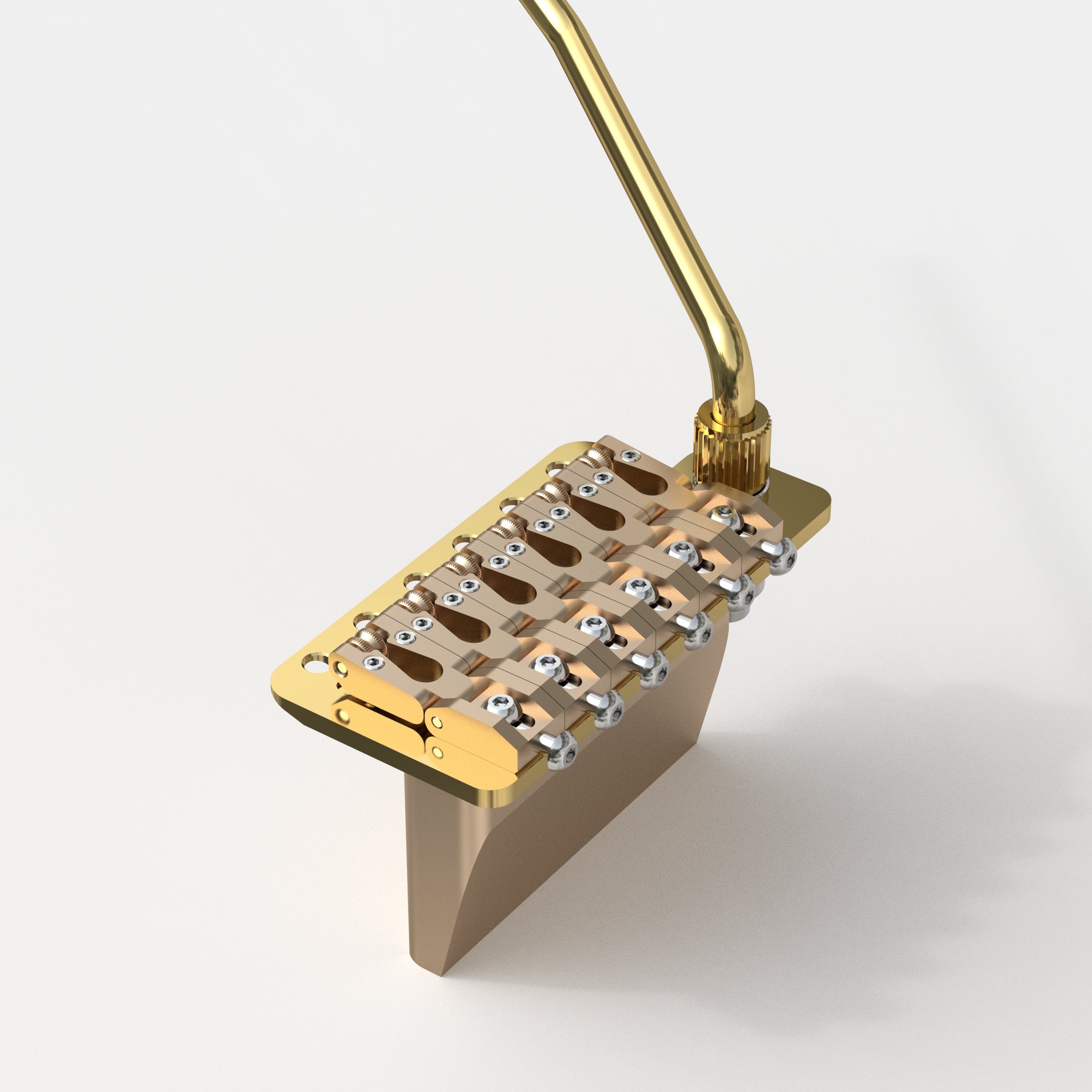 Guyker GG903 6-Point Tremolo Bridge with CNC Brass Saddles for 6-String Electric Guitar