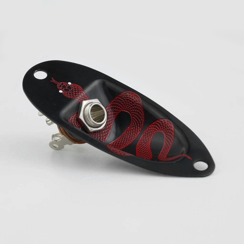 Guyker GJ005+LJ01 Electric Guitar Jack Plate with Output Jack Socket Set