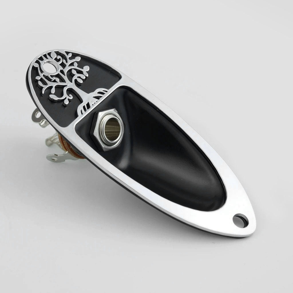 Guyker GJ007+GJ008+LJ01 Electric Guitar Jack Plate with Output Jack Socket Set