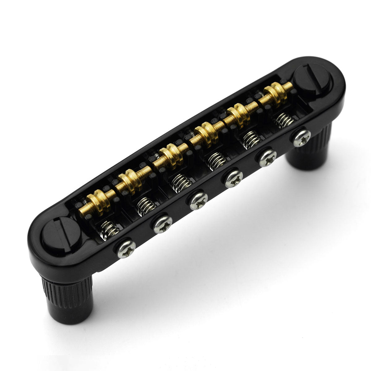 Guyker GM025 6-Saddle Roller Guitar Bridge with Locking Posts for Electric Guitar