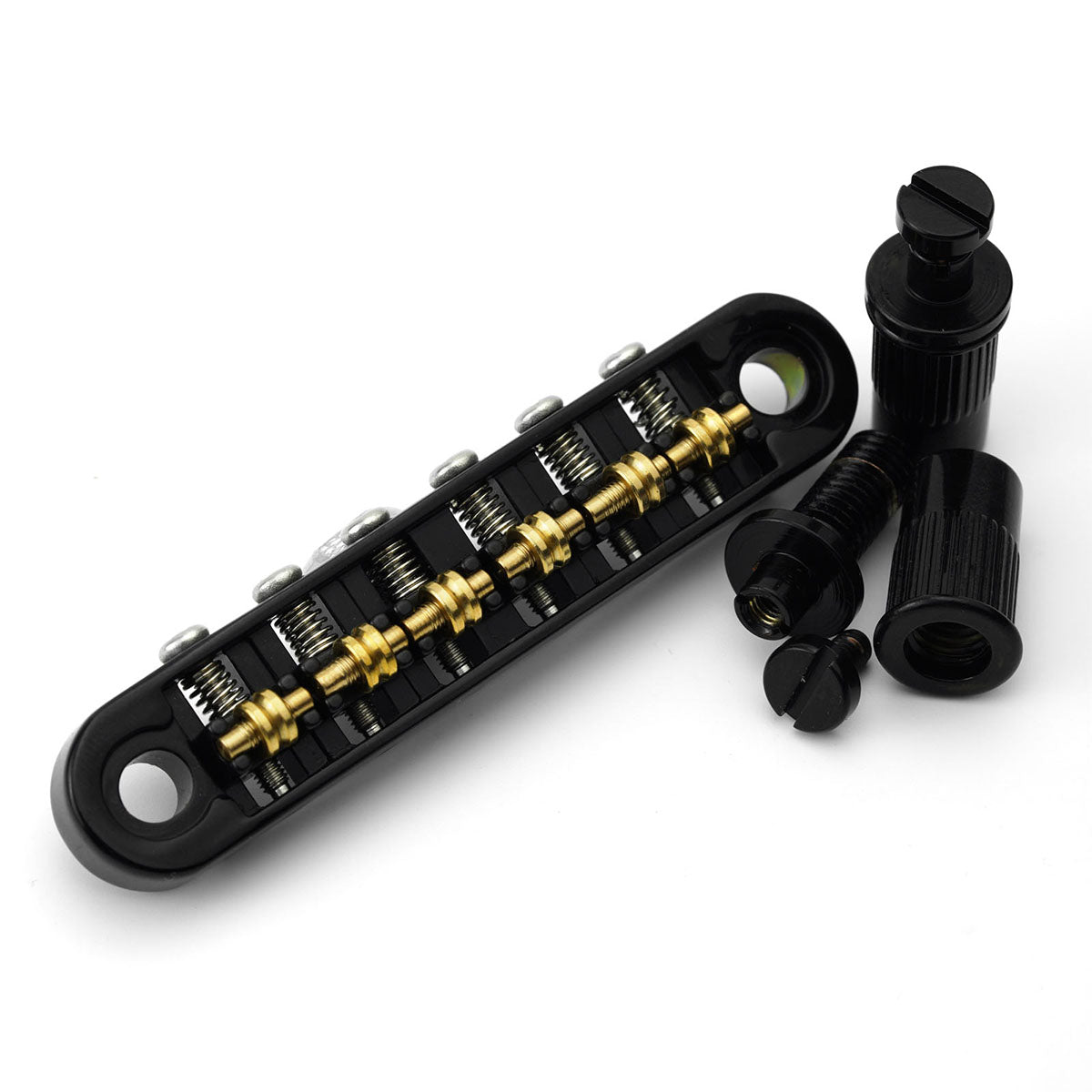 Guyker GM025 6-Saddle Roller Guitar Bridge with Locking Posts for Electric Guitar