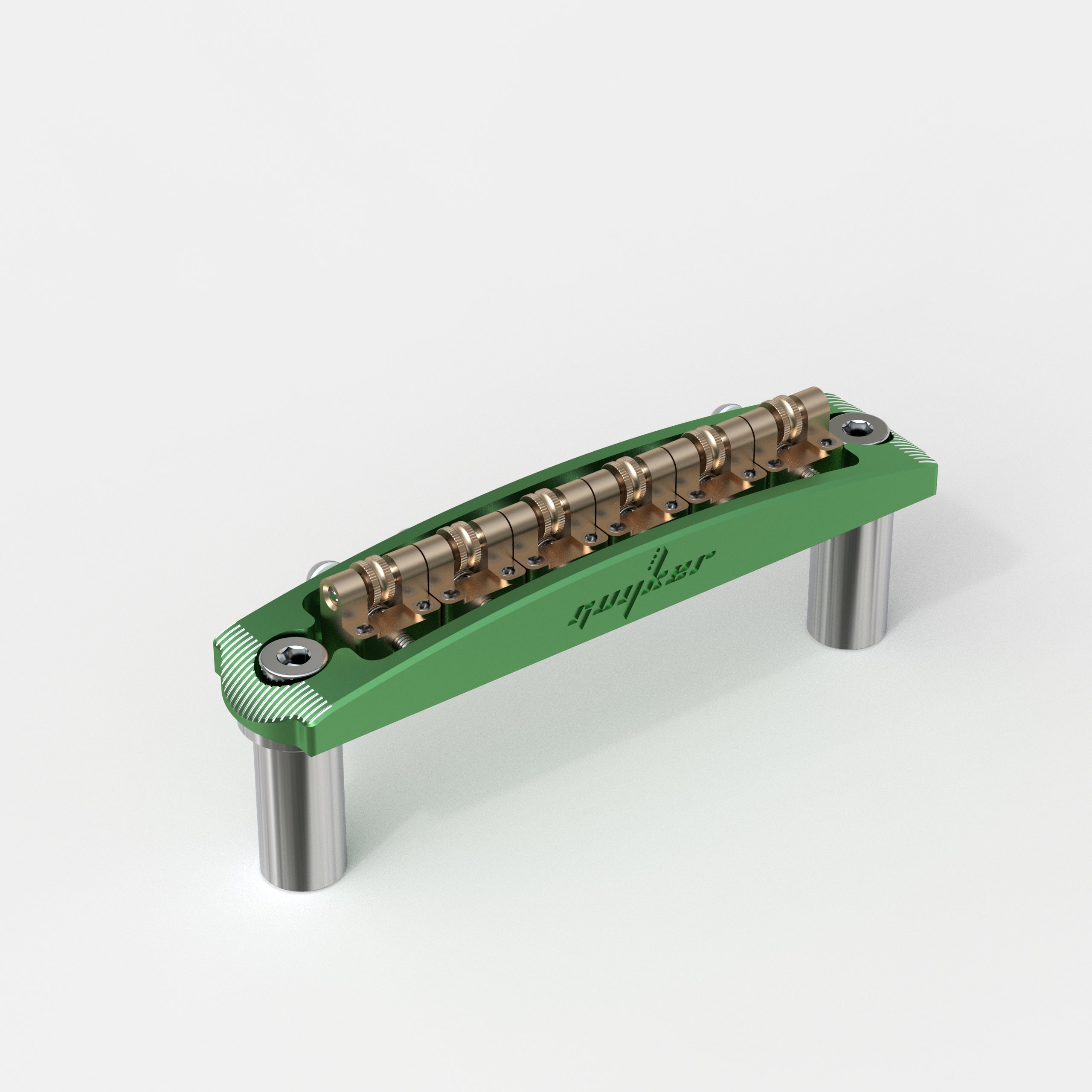 Guyker JZA-003 Jazzmaster Style 6-String Guitar Bridge with Adjustable String Spacing